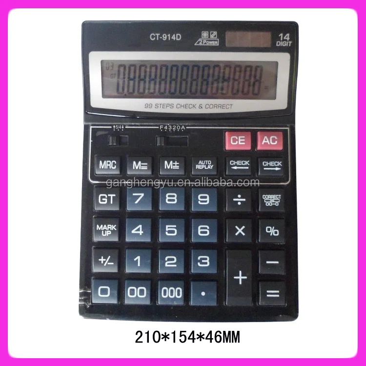 14 Digit Two Way Power Electronic Business Calculator,High Power