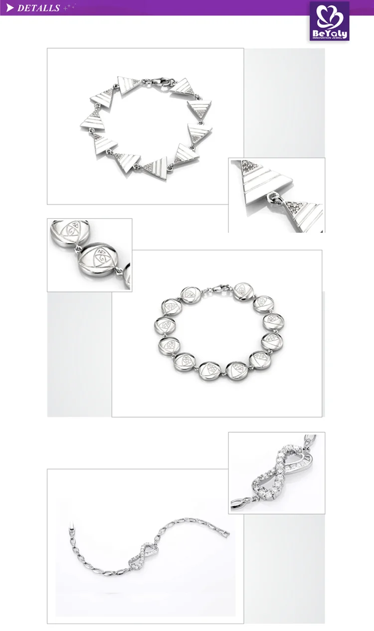 Trendy silver butterfly rhodium diamond bracelets