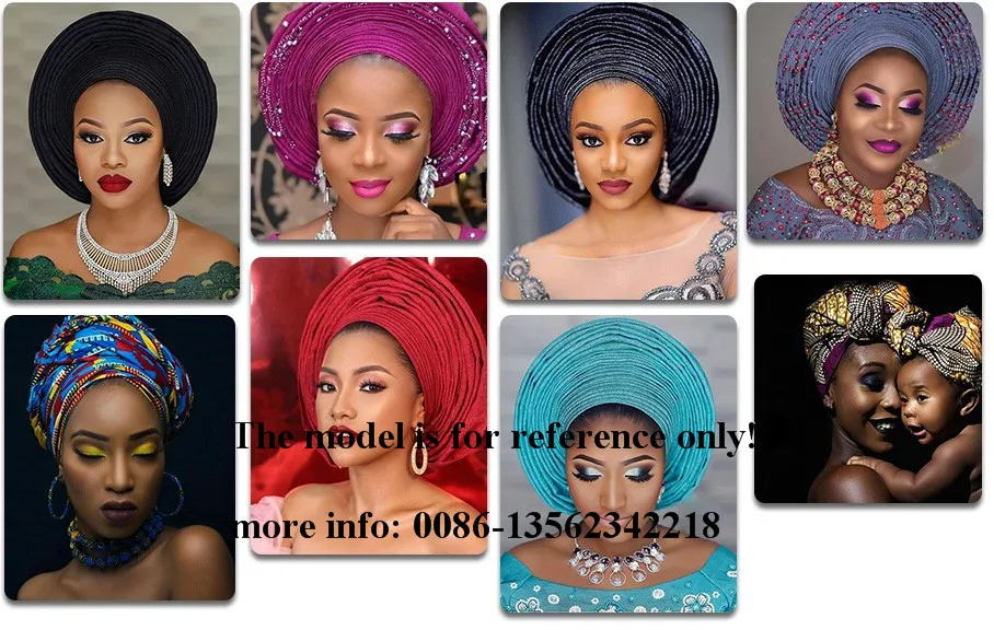 2019 Ready-to-Wear auto Gele  aso oke with best price made in shandong