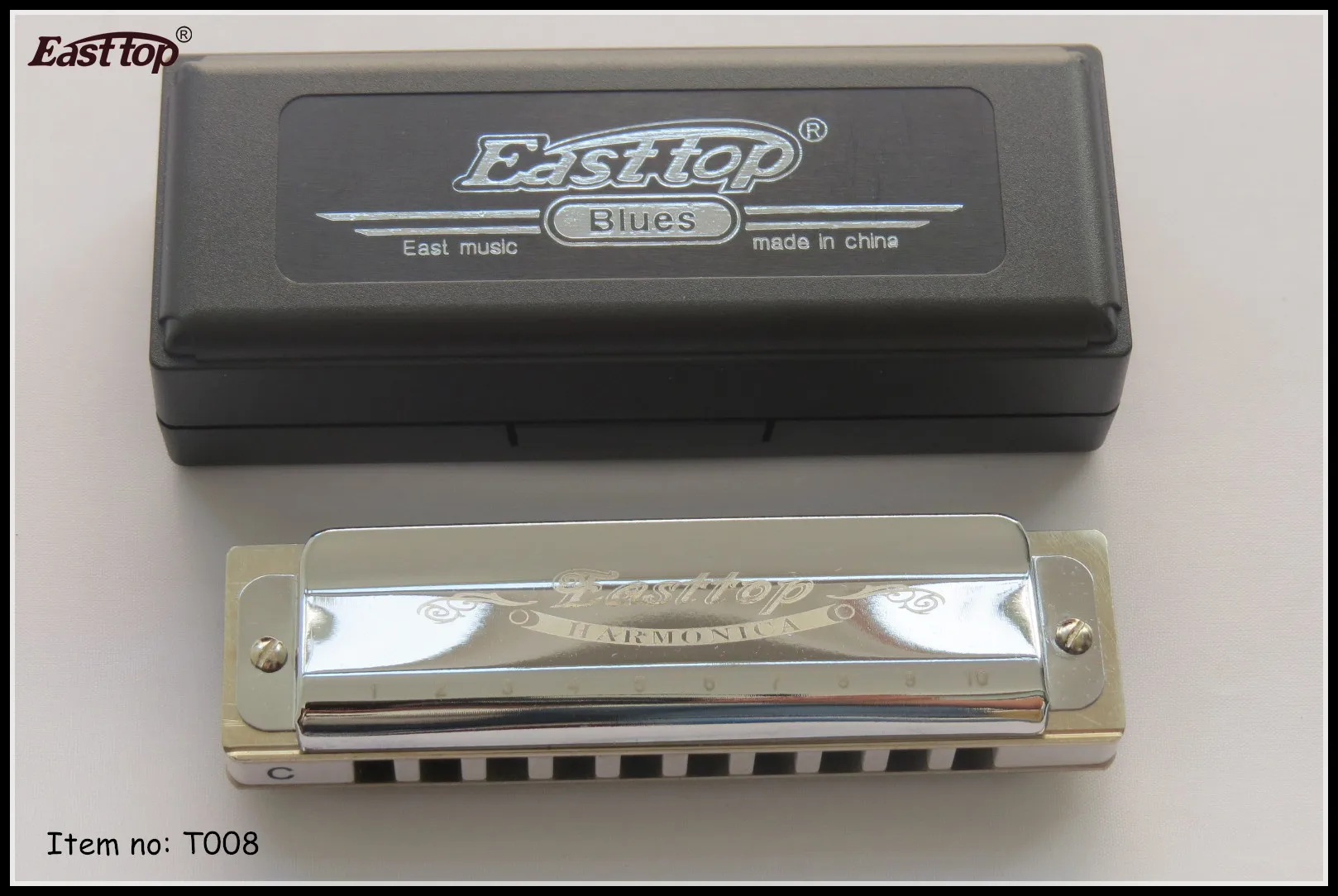 Key Of C Easttop T008 Blues Harp Good Harmonica Mouth Organ 10hole