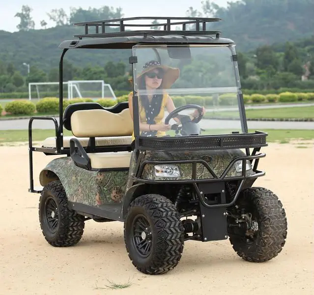 48v 5kw Electric 4 Passenger Golf Cart With Top Golf Cart Baskets For Sale (axc2+24x4