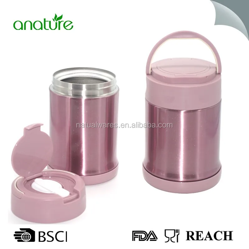 azul Termo de sopa con aislamiento al vacío de acero inoxidable con