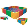 Rainbow square theme kids love soft play ball pit pool