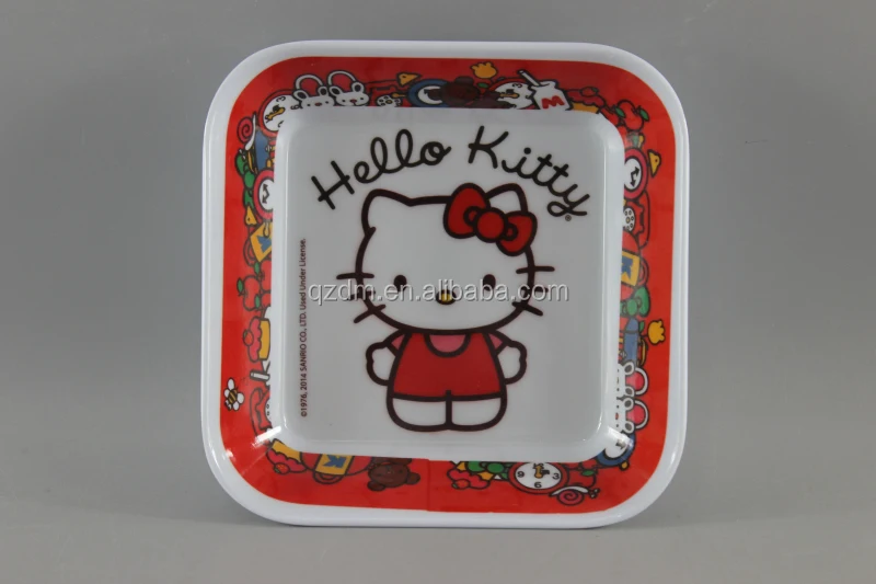 Melamine Kids Square Bowl Baby Candy Bowl Plastic Deep plate