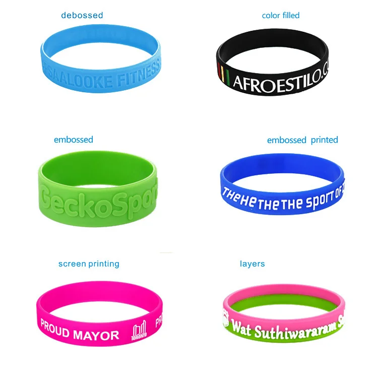 Customized Sport Silicone Power Wristband /bracelet Buy Debossed