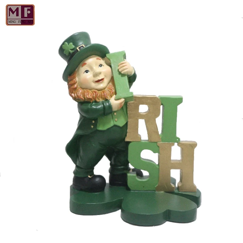 Polyresin Irish Leprechaun Toy Garden Statues Tabletop Decor - Buy ...