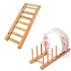 Wooden Bamboo Kitchen Storage Plate Rack