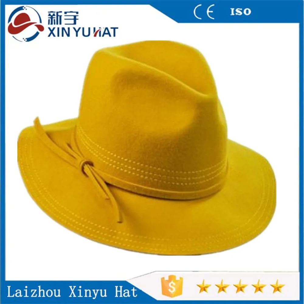 yellow fedora hat