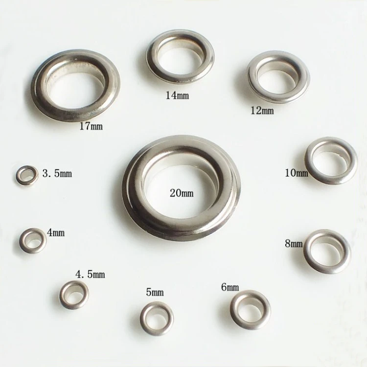 100 Pezzi Occhielli In Metallo 6mm Bianchi - Con Rondelle, Per Fai Da Te Su Cuoio, Tela, Scarpe E Abbigliamento - Foto 8