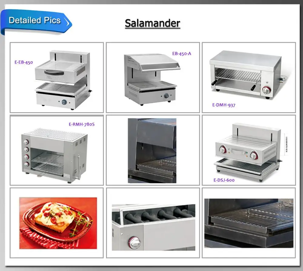 Commercial Stainless Electric Salamander Grill For Restaurant