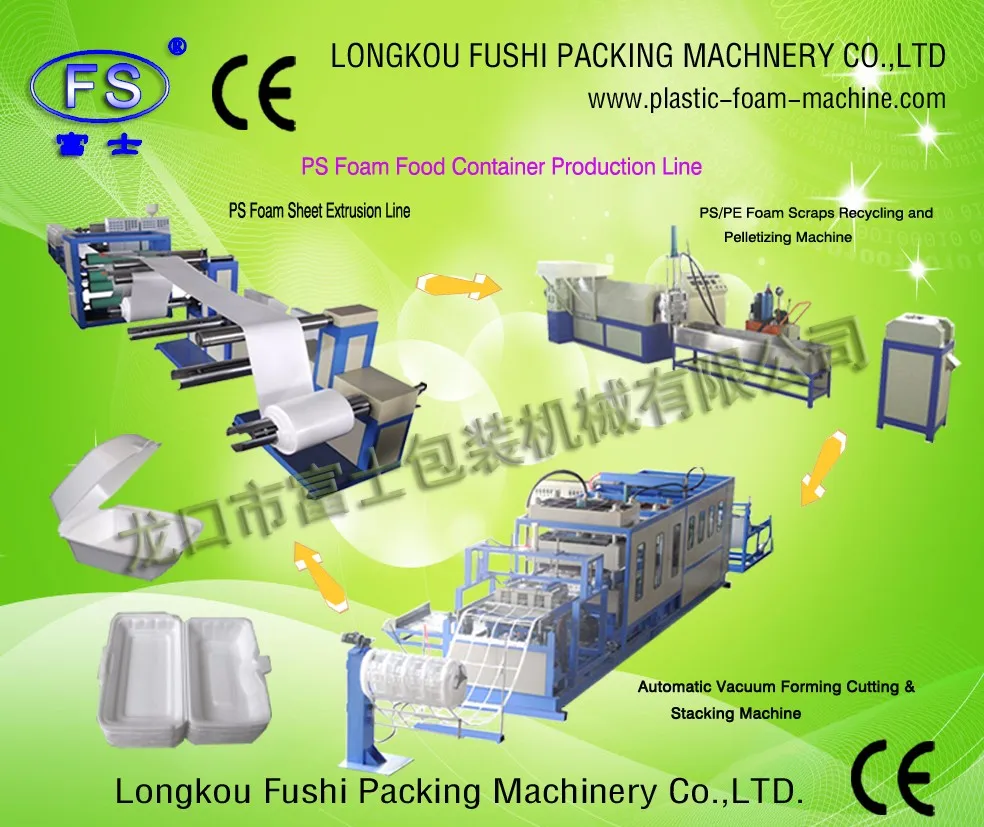 Plastic Food Containers Making Machine Ps Foam Plate Fast Food Box