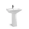 Wholesale solid surface two piece floor mounted face wash porcelain pedestal sink