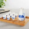 Customized Japanese Style Hand-printed Cheap Ceramic Sake Set for Gift