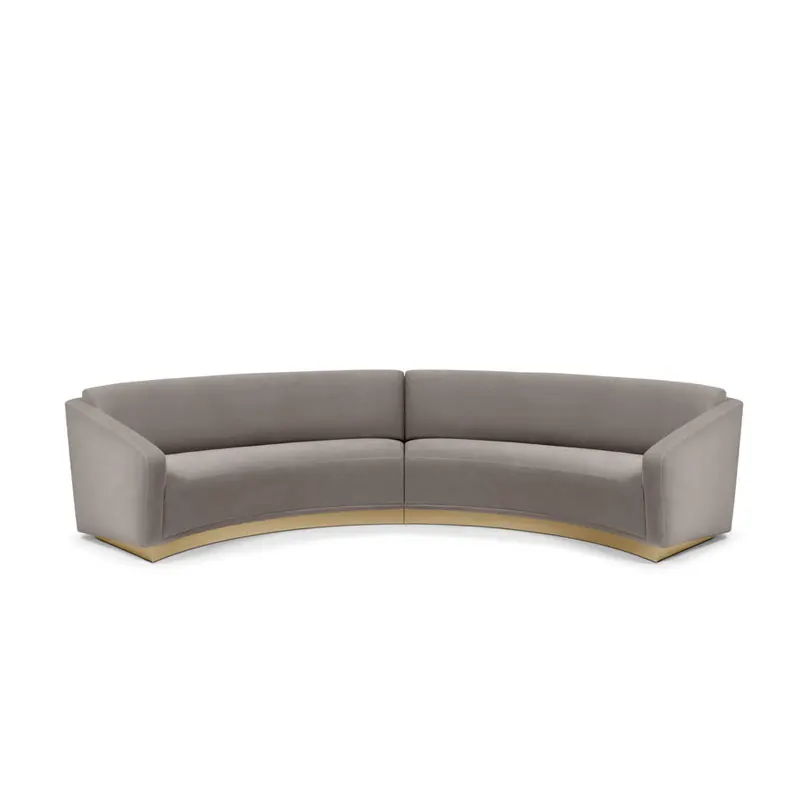 Modern Hotel Furniture Fabric Cover Semicircular Sofa Lounge Set