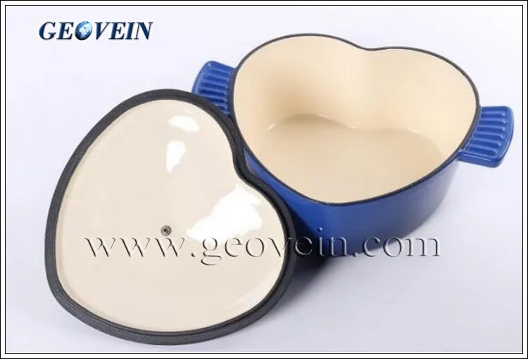 Enamel Cast Iron Casserole Cooking Pot In Heart Shape Buy Heart Shape