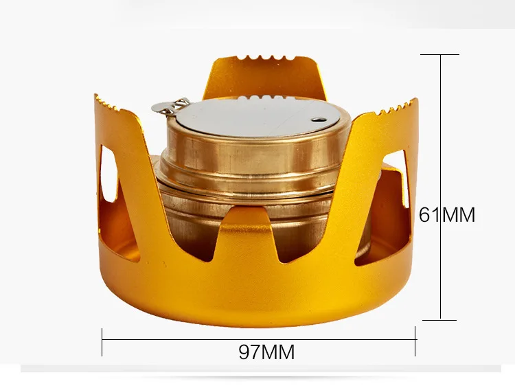Outdoor Gas Fuel Stove Mini Lightweight Hiking Portable Camping Alcohol