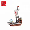 Self-assembly children ABS pirate ship building block for learning