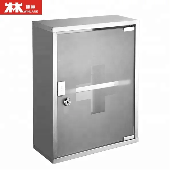 Stainless Steel First Aid Medicine Cabinet Storage Box With Lock