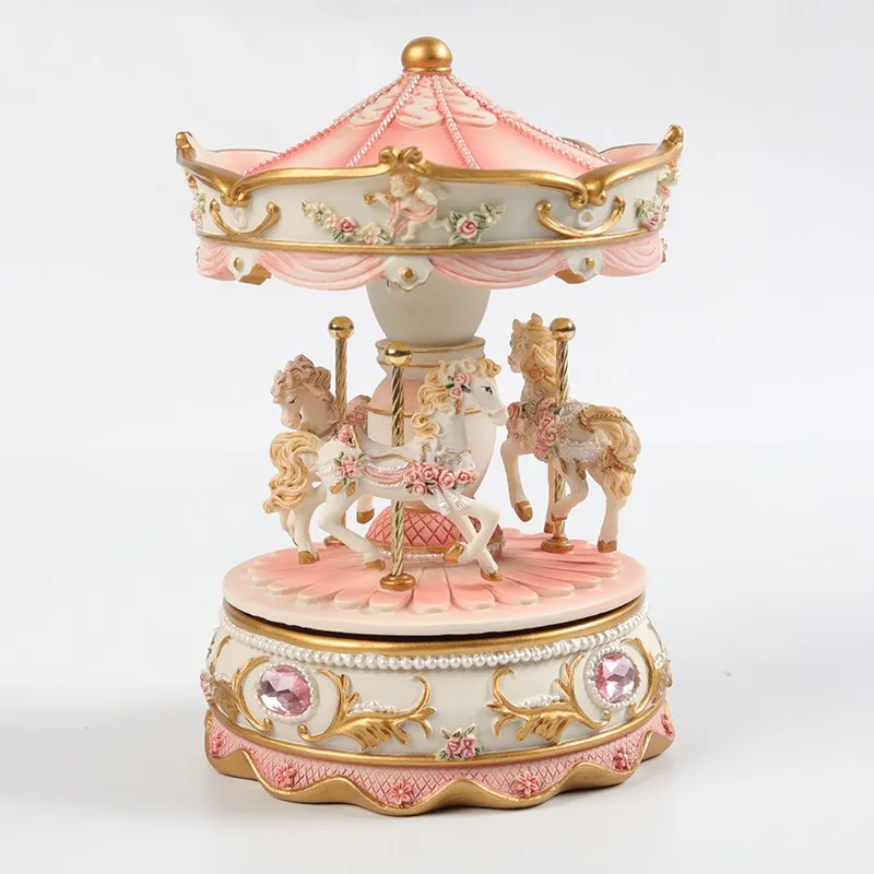 Creative Gifts Synthetic Resin Carousel Music Box - Buy Merry Go Round ...