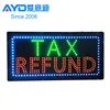 Hot Cake Indoor Advertising LED Open Sign Fast Tax Refunds Program LED Display LED Gas Price Sign