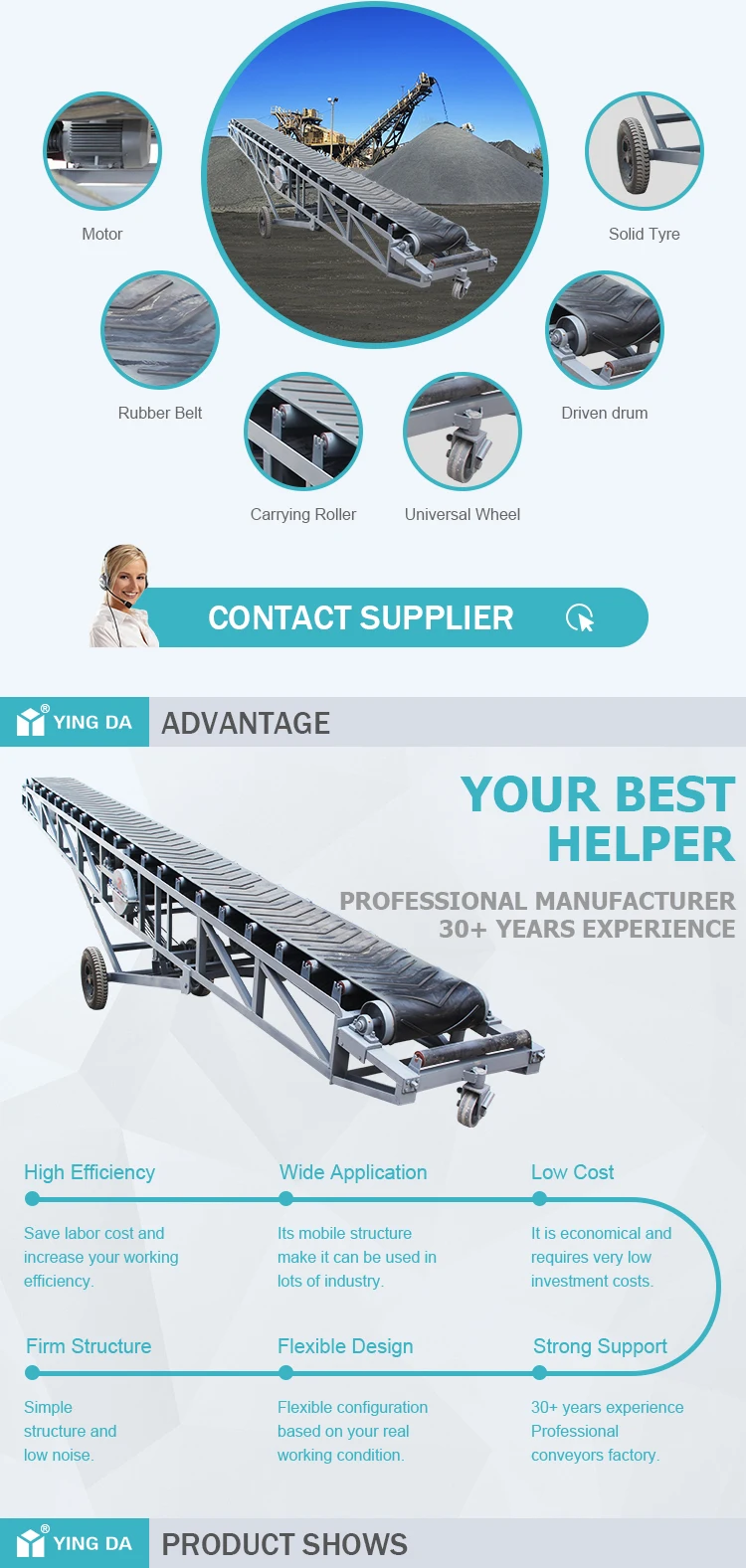 Grain Portable Mobile Belt Conveyor Machine With Iso Certificate Buy