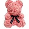 Hot Selling 38cm Valentine's Day Gift Handmade Artificial Flower Rose Bear Wedding New Year Gift Love Bear