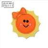 Custom Cartoon Funny Yellow Sun Stick-on embroidered patches