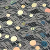 Matte lace coiling embroidery design sequin net embroidered mesh fabric