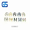 two circles no ear hole ear clip with beads stainless steel ear bone rings allergy free body jewelry