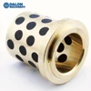 self-lubo JDB 500SP 500 series 10mm cusn5zn5pb5 double flange flanged gunmetal lead bronze bushing with graphite inserts