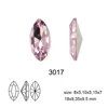 Dongzhou Crystal 3017 Small Size Horse Eye Lead Free Pink Point Back Crystal Fancy Stones With Claw Setting For Jewelry Making