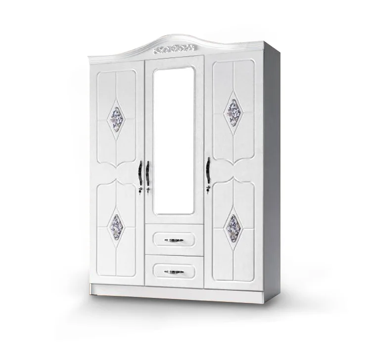 Luxury White Bedroom Wooden Wardrobe Pvc Designs Bedroom Wardrobe