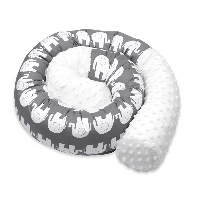 Cotton Baby Crib Bumper Kind Long Round Pillow Handmade,Baby Bed Bumper