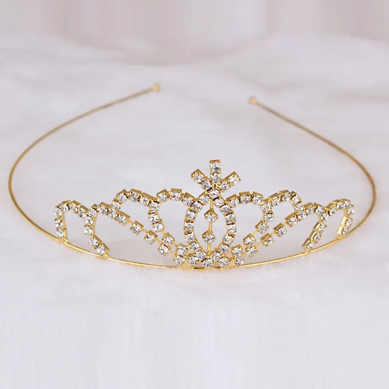 2015 Wholesale New Gold Plated Weddingbulk Princess Rhinestone Tiaras ...
