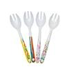 Hot sell 2019 high quality custom logo eco kitchen serving forks custom plastic spoon salad fork for home restaurant