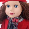 Big red lips little red hat doll plaid scarf doll pink bow shoes doll