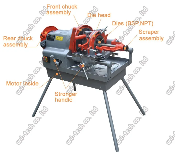 6 Inch Pipe Threading Machine In Electric Pipe Threader Buy Pipe