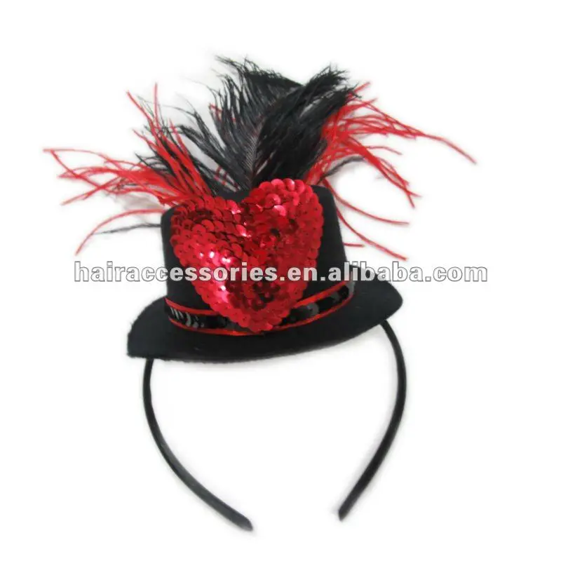 black top hat headband