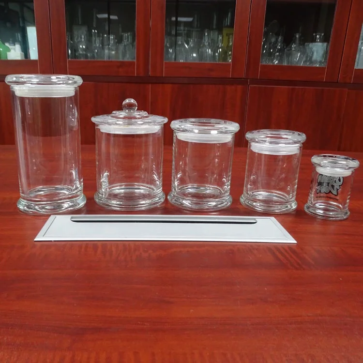 210ml Round Clear Glass Jar Candle Container With Lid Buy Glass Jar
