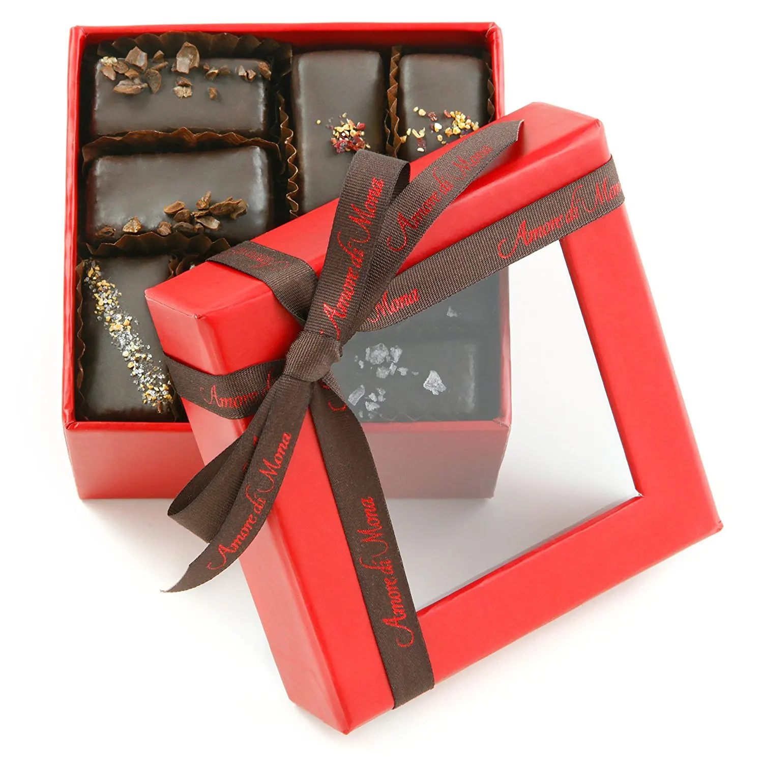 Custom Luxury Brown Chocolate Box Packaging With Clear Window - Buy
