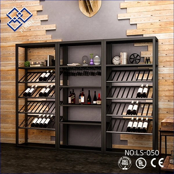 Oem Liquor Display Showcase Wooden Wine Liquor Display Stand Cabinet ...