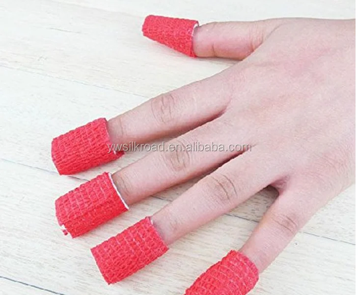Different Colors Elasticated Nail Finger Bandage Colored Elastic