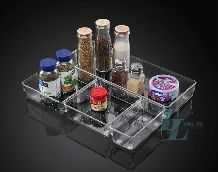 Competitive price containers plastic storage basket kitchen organizers