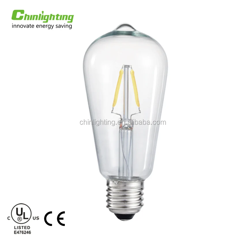 Factory price ST58 S19 e26 raw material decorative vintage glass lamp light eco-friendly edison LED carbon filament bulbs