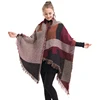 Fashion Winter Bevel Plaid Pashmina Tassel Scarf Warm Checkered Wraps Wool Cashmere Shawl Scarf Women