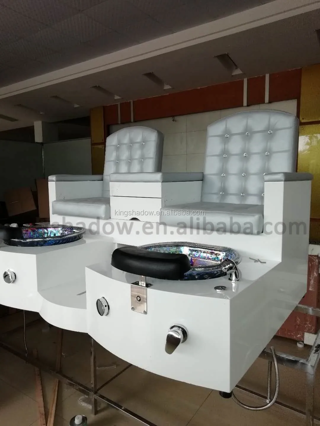 Double Pedicure Chair Foot Spa Station Beauty Salon Furniture Sofa Chair Pedicure Spa Massage