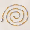 41460 Xuping 3mm 18" two tone Curb Link custom jewelry chain, gold necklaces chain for women