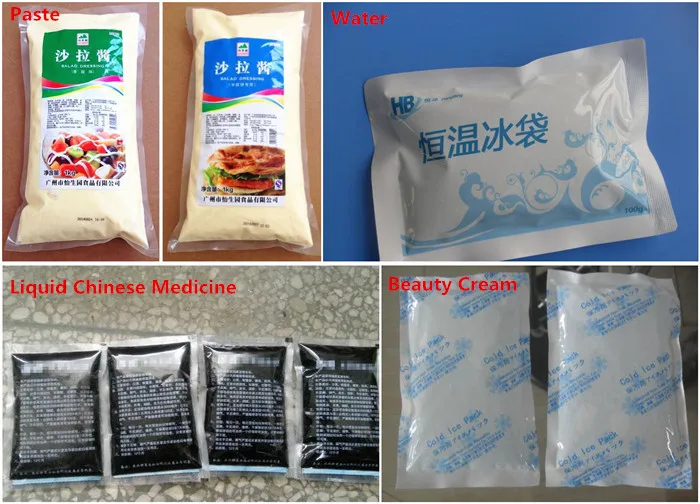 Factory price 4 sides seal tomato paste/ketchup bag filling sealing packing machine