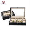 2019 12 Slots Large Capacity PU leather gift display window luxury watch box forwatch packaging and storage case