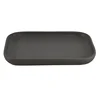 Hotel dinnerware black rectangle shape ceramic food serving tray